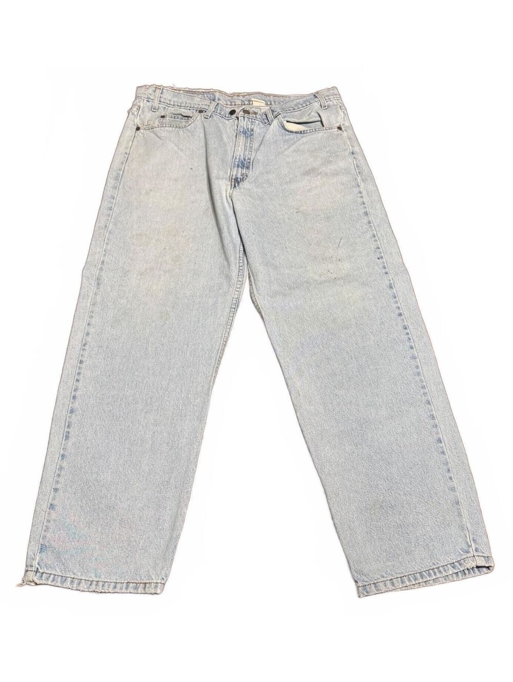 Vintage 90s Levis 550 Orange Tab Jeans Mens 38x30 Light Wash Distressed Grunge
